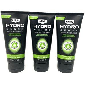 Schick Hydro Sense Comfort Shave Cream with Vitamin E for Men, 6 Ounce, 3 Pack
